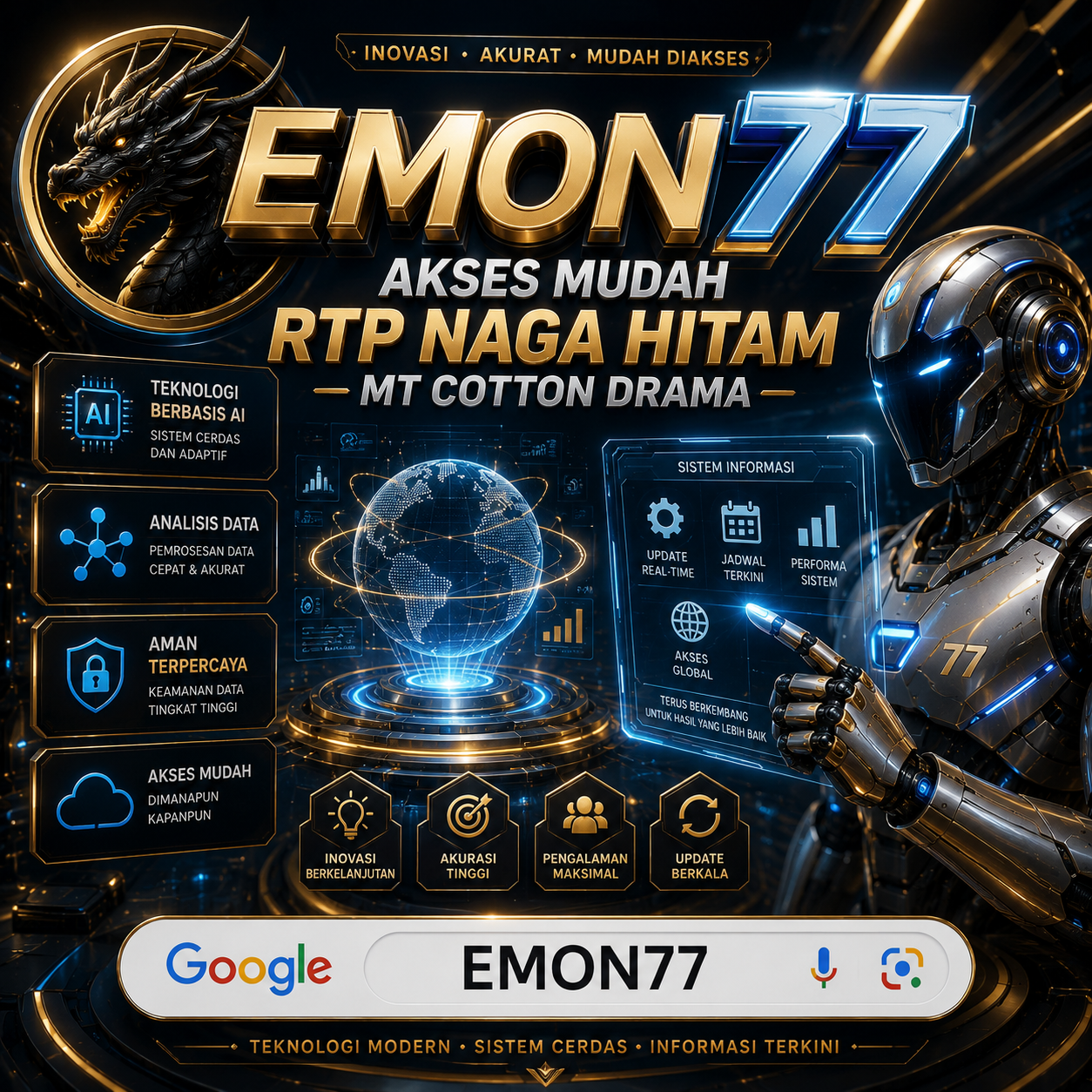 EMON77: Akses Mudah RTP Naga Hitam - MT Cotton Drama